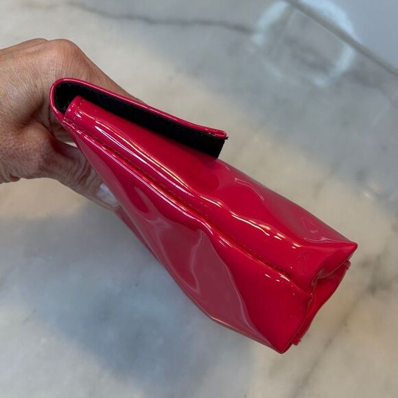 Yves Saint Laurent Purse NWOT red patent leather clutch cosmetic Bag - Picture 8 of 17